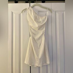 Princess Polly White One-Shoulder Dress